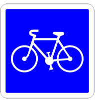 Panneau de signalisation : entrée de bande cyclable