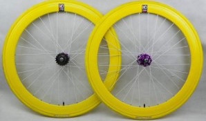 Roues de fixie jaunes - Fixie Lille