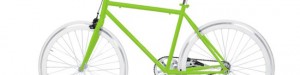 Un fixie vert et blanc - Beau vélo vert !