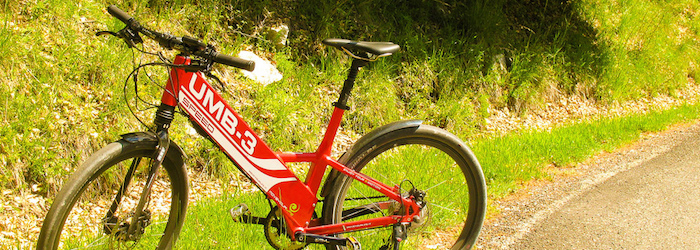 Un vélo électrique en campagne Le vélo électrique : VTT à assistance électrique en campagne