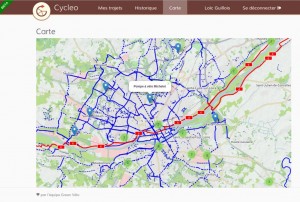 Cycleo - La politique vélo-travail au coeur de l'entreprise - carte webapp